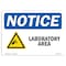 Signmission OSHA Notice, 5" Height, Laboratory Area Sign With Symbol, 7" X 5", Landscape OS-NS-D-57-L-13935 - alternate 1